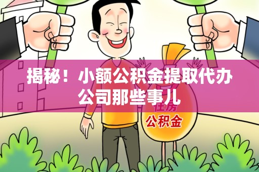 连城揭秘！小额公积金提取代办公司那些事儿